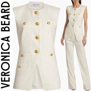 Veronica Beard Tamara Linen Vest